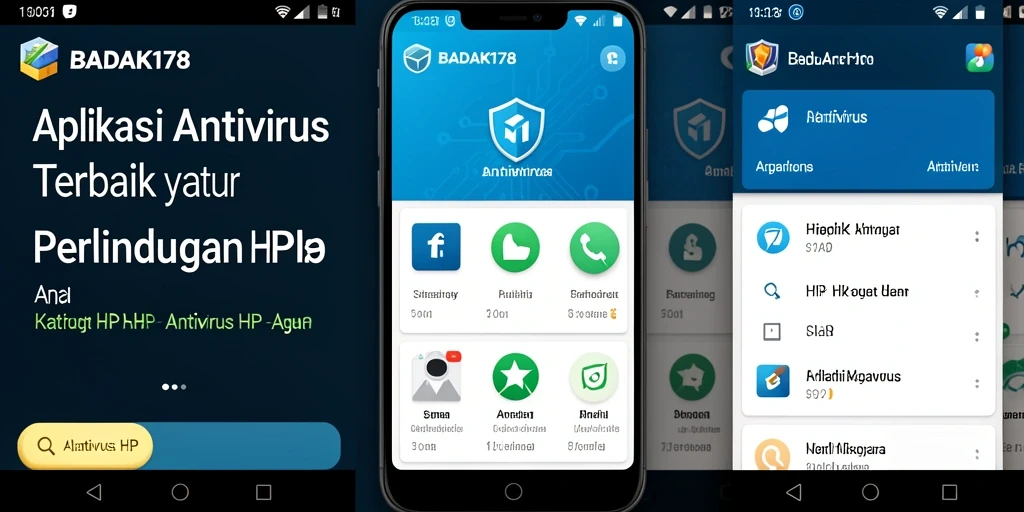 Screenshot aplikasi BADAK178 menampilkan antarmuka utama antivirus yang mudah dipahami.