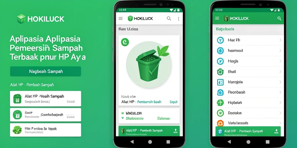 Antarmuka HOKILUCK yang menunjukkan proses pembersihan file sampah.