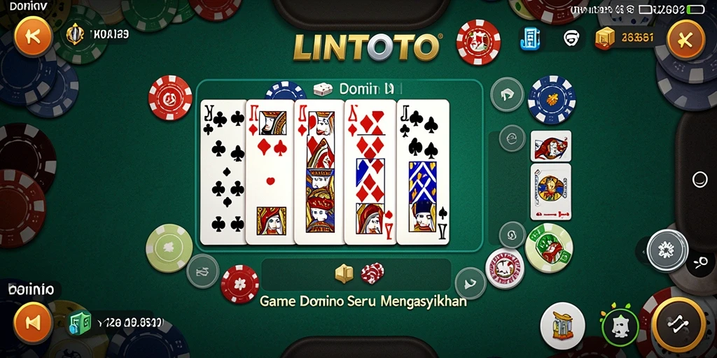 Screenshot antarmuka game domino LINITOTO yang menarik dan dinamis.