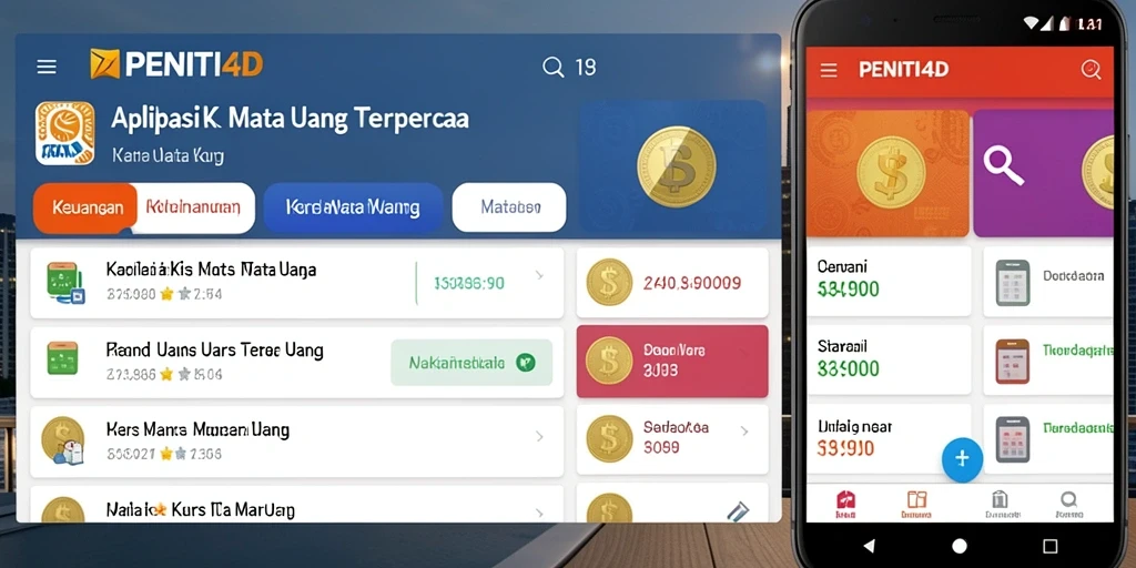 Antarmuka aplikasi PENITI4D menampilkan nilai tukar mata uang dengan jelas.