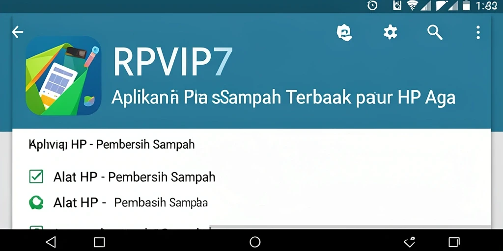 Tampilan antarmuka RPVIP7 yang modern dan fungsional untuk Pembersih Sampah.